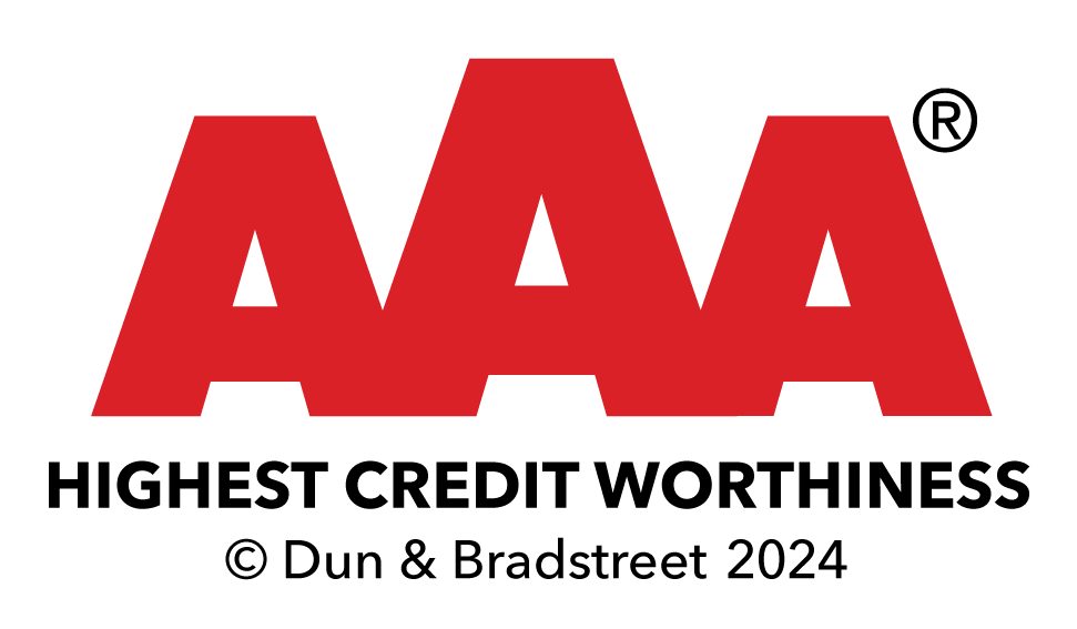 Highest Credit Worthiness (AAA) / Dun & Bradstreet 2024